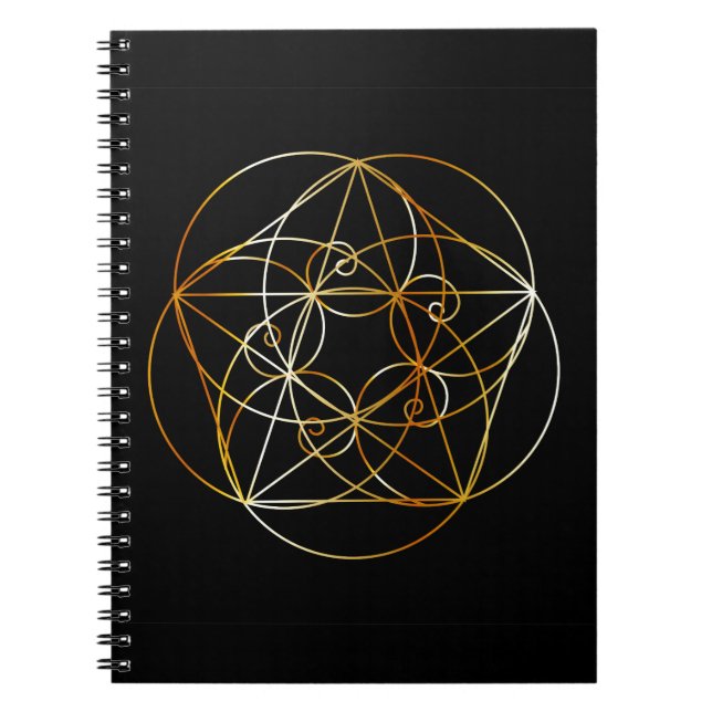 Fibonacci Spiral- The sacred geometry Spiral Notebook (Front)