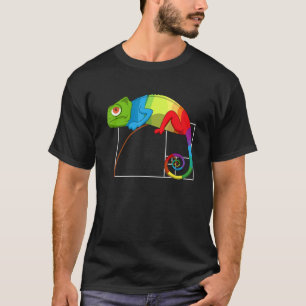 Fibonacci Tag Golden Ratio Math Chameleon Maths te T-Shirt