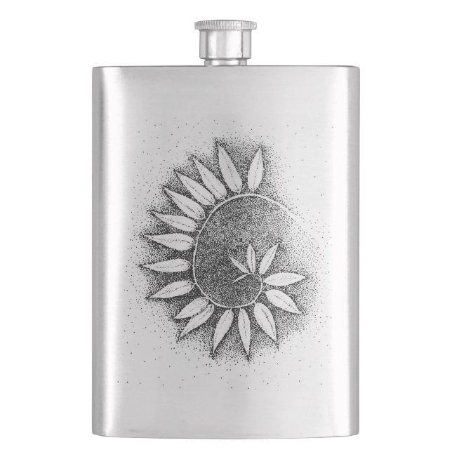 Fibonacci Vine Hip Flask (Front)