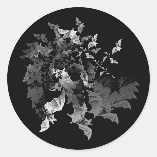 Fibonacci's Bats Classic Round Sticker (Front)