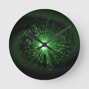 Fibre optic abstract. round clock