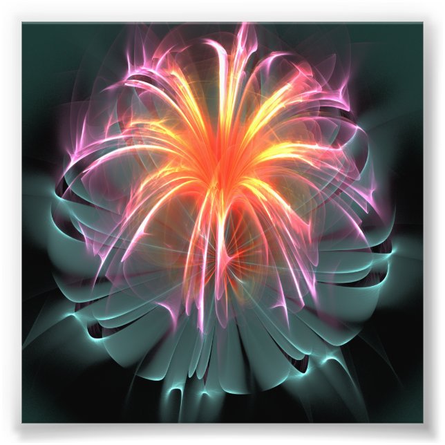Fibre Optic Flower (square) Photo Print (Front)
