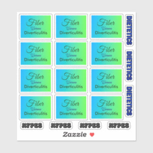 Fibre Worsens Diverticulitis 6X6 12 Stickers