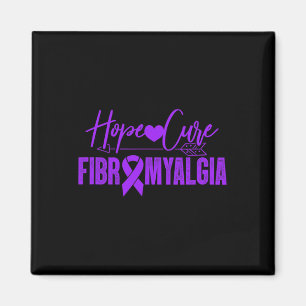Fibro Awareness Hope Cure Fibromyalgia Purple Ribb Magnet