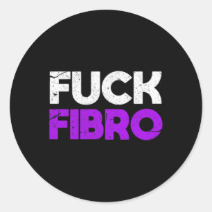Fibro Fibromyalgia Fibromyositis Chronic Pain Grun Classic Round Sticker