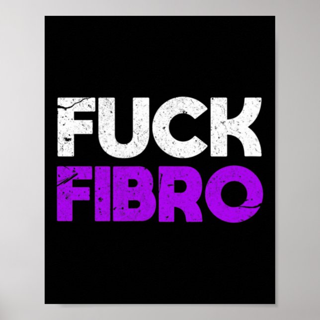 Fibro Fibromyalgia Fibromyositis Chronic Pain Grun Poster (Front)