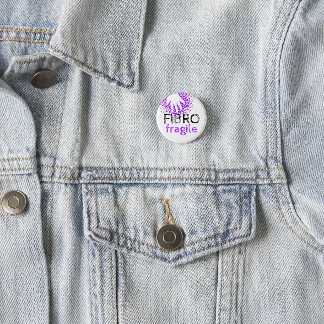 Fibro Fragile - invisible illness awareness 3 Cm Round Badge (In Situ)