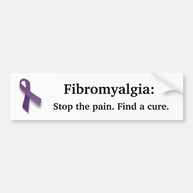 Fibro Ribbon Bumper Sticker (Front)