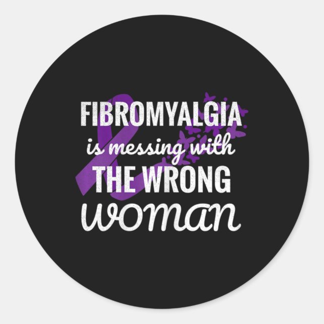 Fibro Warrior 1  Classic Round Sticker (Front)