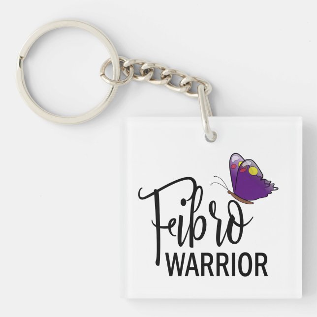 Fibro Warrior Butterfly Key Chain (Front)
