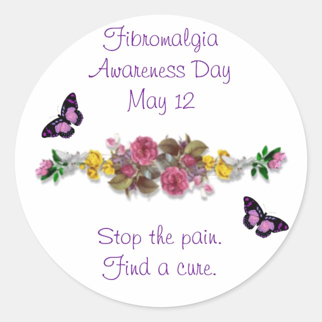 Fibromalgia Awareness Day stickers (Front)
