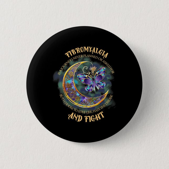 - Fibromyalgia Awareness 23  6 Cm Round Badge (Front)