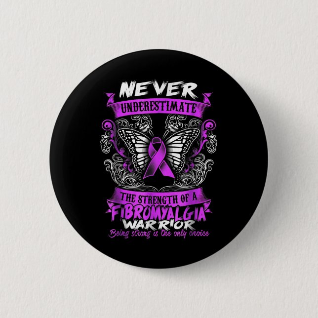 Fibromyalgia Awareness 4 6 Cm Round Badge (Front)