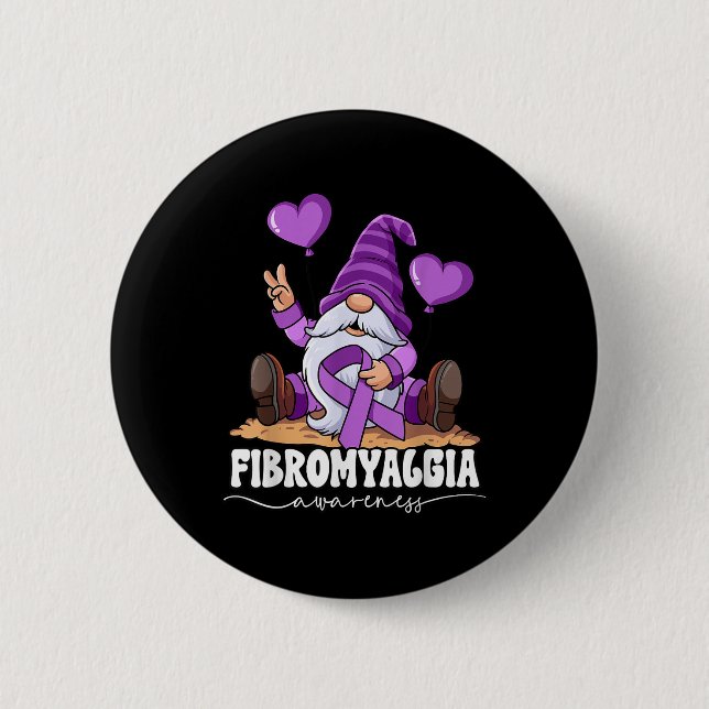 Fibromyalgia Awareness  6 Cm Round Badge (Front)