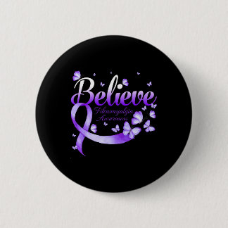 Fibromyalgia Awareness Butterfly 1  6 Cm Round Badge