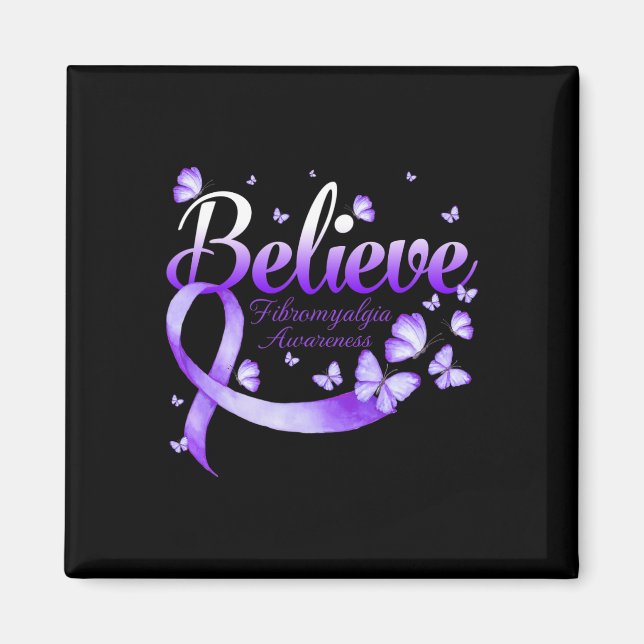 Fibromyalgia Awareness Butterfly 1  Magnet (Front)