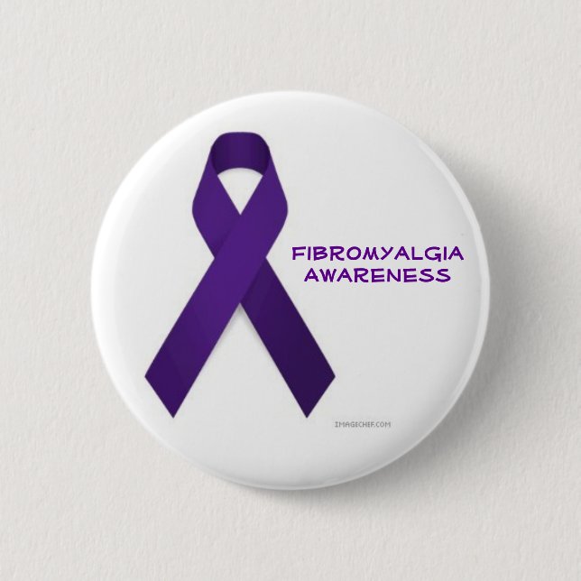 Fibromyalgia Awareness Button (Front)