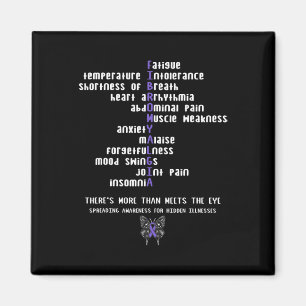 Fibromyalgia Awareness Chronic Illness Gift  Magnet