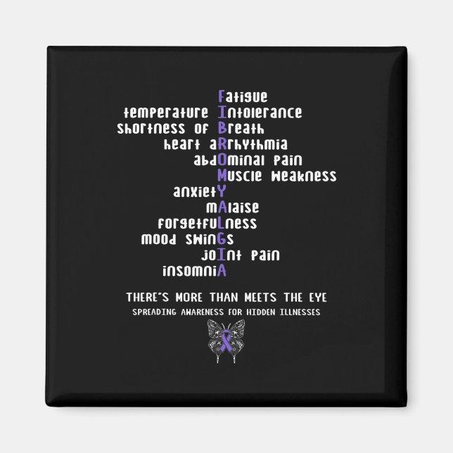 Fibromyalgia Awareness Chronic Illness Gift  Magnet (Front)