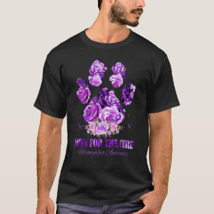 Fibromyalgia Awareness Dog Paws Flower Apparel T-Shirt