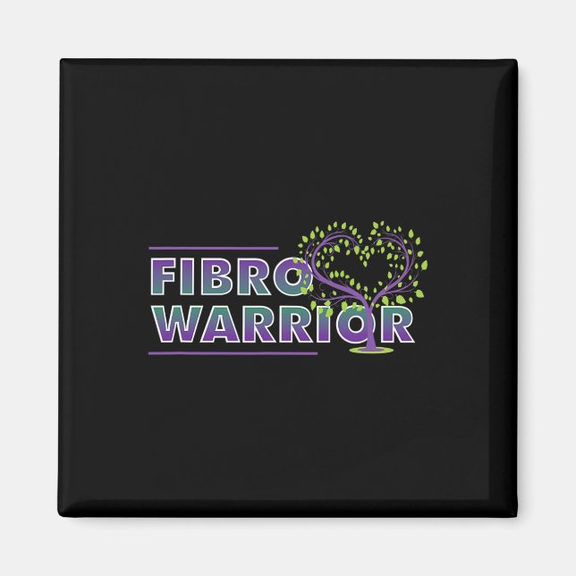 Fibromyalgia Awareness Fibro Warrior Graphic Heart Magnet (Front)