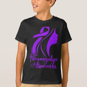 Fibromyalgia Awareness Fibro Warrior Purple Ribbon T-Shirt