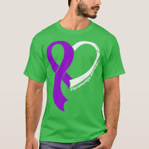 Fibromyalgia Awareness Hople Love Heart Ribbon Hap T-Shirt
