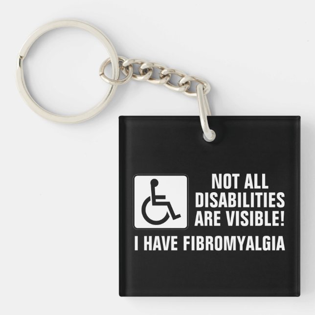 Fibromyalgia Awareness Key Ring (Front)