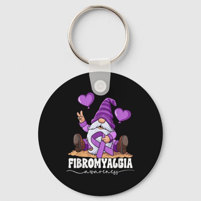 Fibromyalgia Awareness  Key Ring (Front)