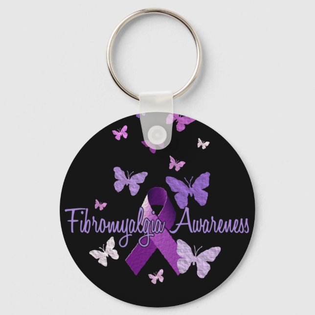 Fibromyalgia Awareness Key Ring (Front)