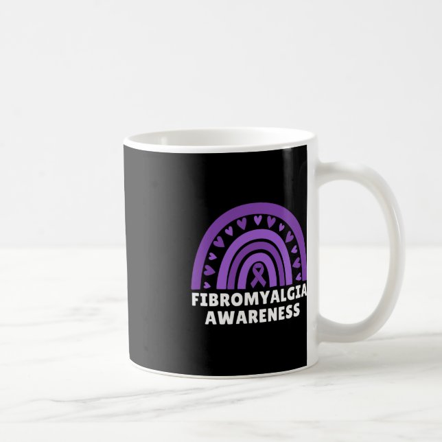 Fibromyalgia Awareness Men Women Cute Rainbow Fibr Coffee Mug (Right)