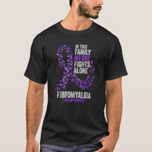 Fibromyalgia Awareness Month Butterflies Purple Ri T-Shirt