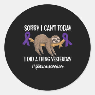 Fibromyalgia Awareness Month Fibromyalgia Warrior  Classic Round Sticker