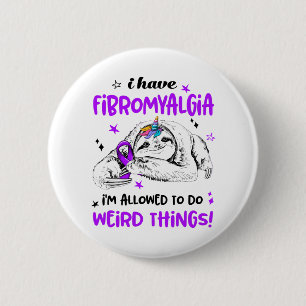 Fibromyalgia Awareness Month Ribbon Gifts 6 Cm Round Badge