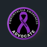 Fibromyalgia Awareness Ribbon Black Button<br><div class="desc">Fibromyalgia Awareness Ribbon Black Button for awareness and support for people with fibromyalgia</div>