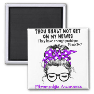 Fibromyalgia Awareness Ribbon Support Gifts Magnet