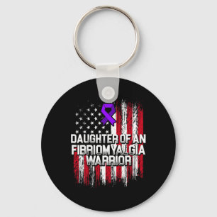 Fibromyalgia Awareness Survivor Daughter Warrior 3 Key Ring