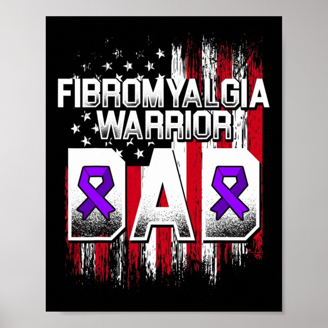 Fibromyalgia Awareness Survivor Mum Warrior 3  Poster (Front)