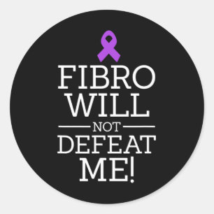 Fibromyalgia Awareness Warrior Fibro Will Not Defe Classic Round Sticker