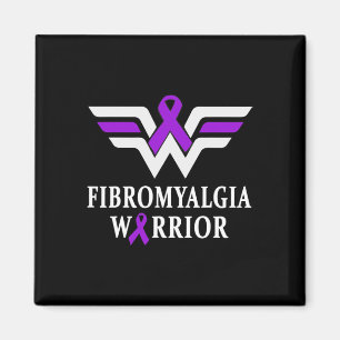 Fibromyalgia Awareness Warrior Support Purple Ribb Magnet