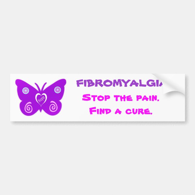 FIBROMYALGIA bumper sticker (Front)