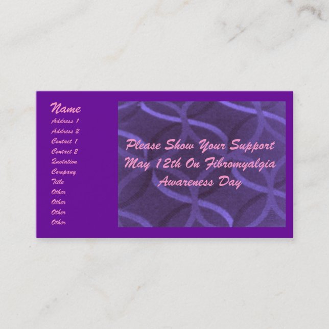 Fibromyalgia Business Card (Front)