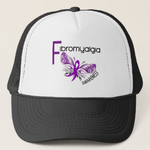 Fibromyalgia BUTTERFLY 3 Trucker Hat