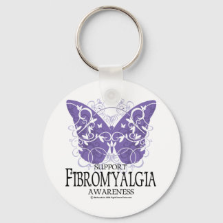 Fibromyalgia Butterfly Key Ring