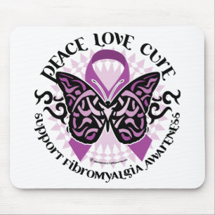 Fibromyalgia Butterfly Tribal Mouse Pad