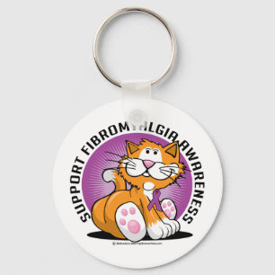Fibromyalgia Cat Key Ring