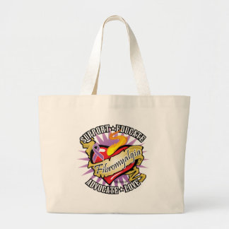Fibromyalgia Classic Heart Large Tote Bag