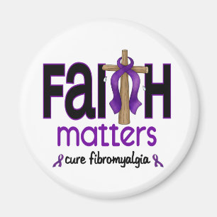 Fibromyalgia Faith Matters Cross 1 Magnet