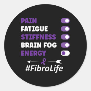 Fibromyalgia Fibromyalgia Awareness Classic Round Sticker