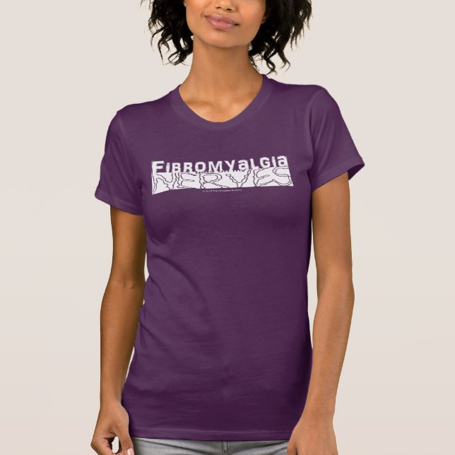 Fibromyalgia Gets On My Nerves White Graphic T-Shirt (Front)